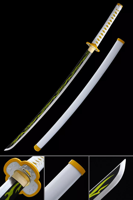 Zenitsu Agatsuma's Sword, Demon Slayer Katana Sword, Carbon Steel