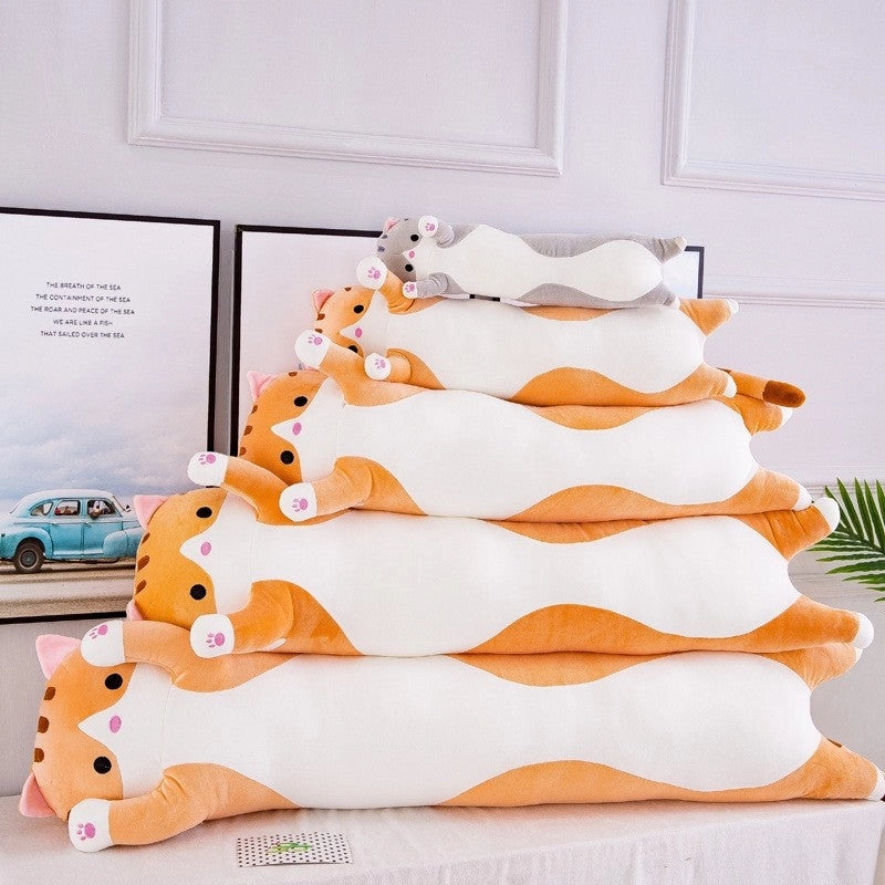 A Prize - 3XL Long Cute Cat Soft Stuffed Animal Throw Pillow Plush Toy