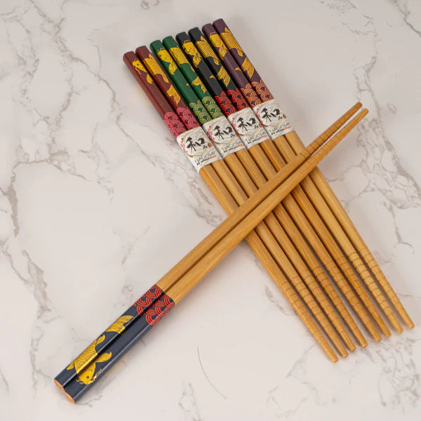 E Prize - 5 Piece Chopsticks Set Koi Fish