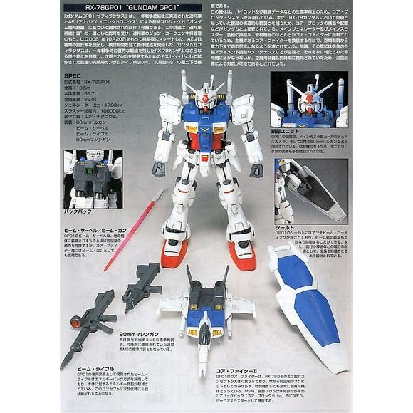 HGUC #13 Gundam GP01 Zephyranthes HG 1/144 Model Kit