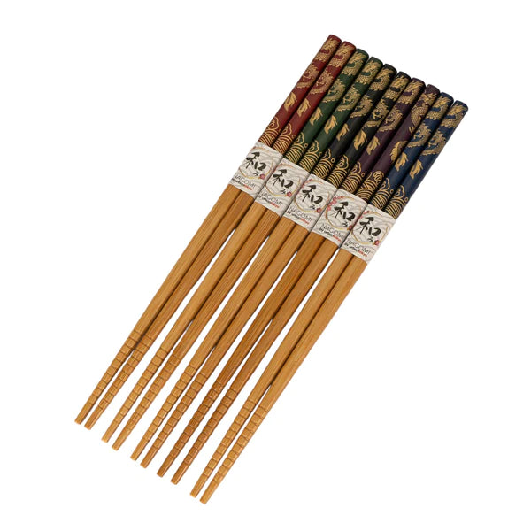 E Prize - 5 Piece Chopsticks Set Dragons
