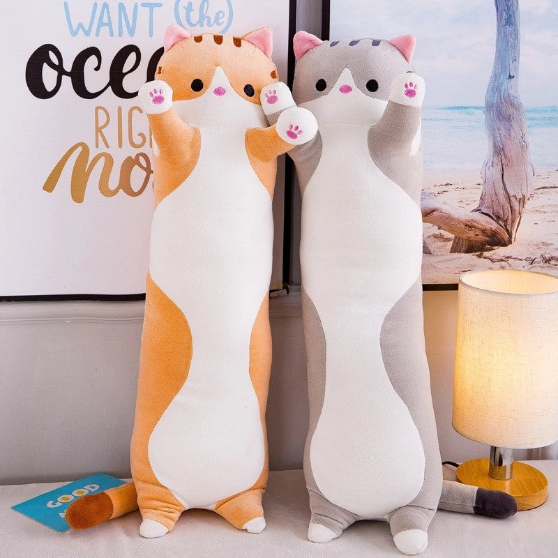 A Prize - 3XL Long Cute Cat Soft Stuffed Animal Throw Pillow Plush Toy