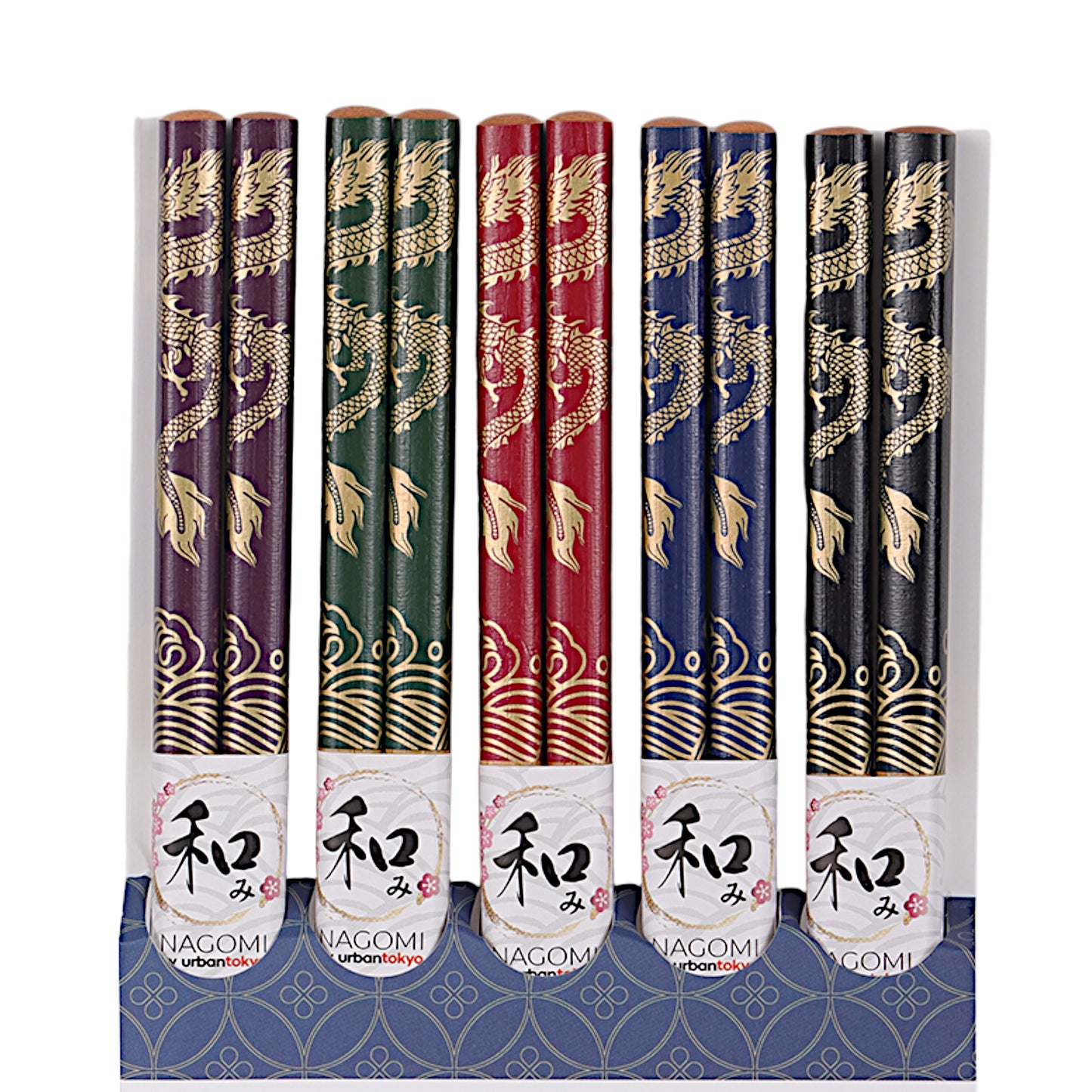 E Prize - 5 Piece Chopsticks Set Dragons
