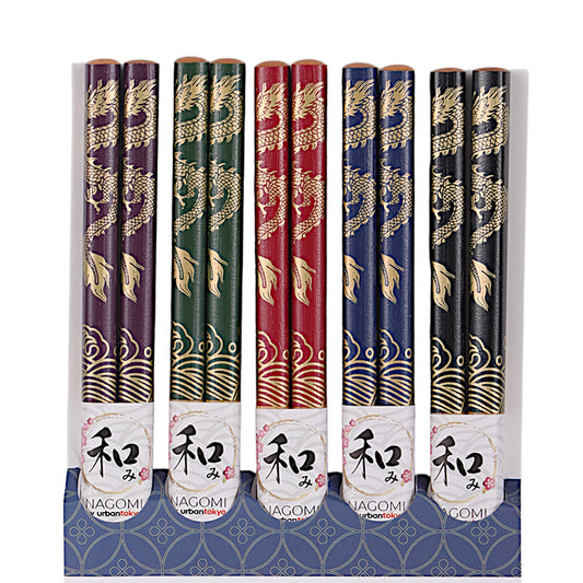 E Prize - 5 Piece Chopsticks Set Dragons
