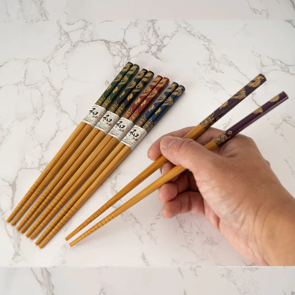 E Prize - 5 Piece Chopsticks Set Dragons