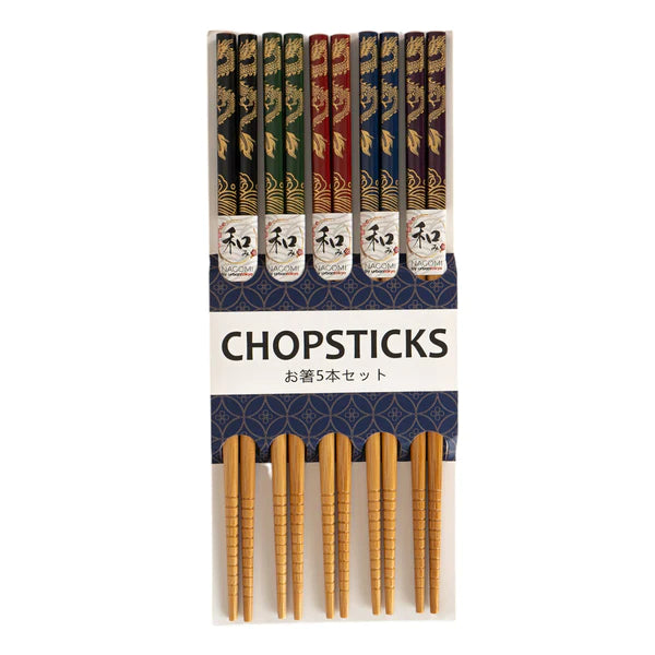 E Prize - 5 Piece Chopsticks Set Dragons