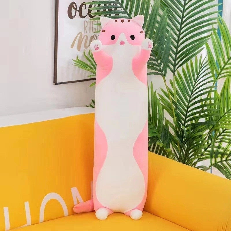 A Prize - 3XL Long Cute Cat Soft Stuffed Animal Throw Pillow Plush Toy