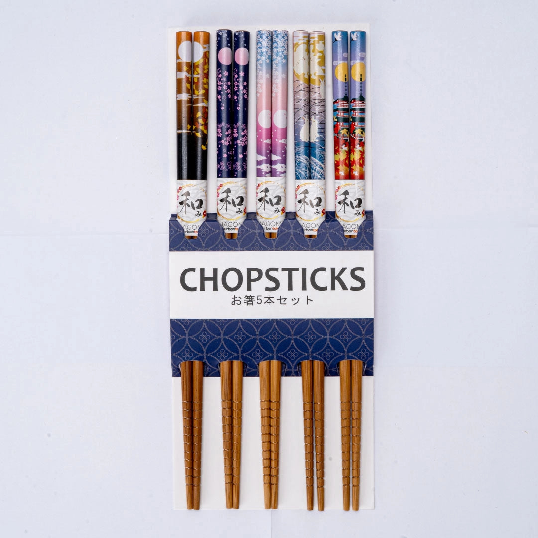 E Prize - 5 Piece Chopsticks Set Scenery