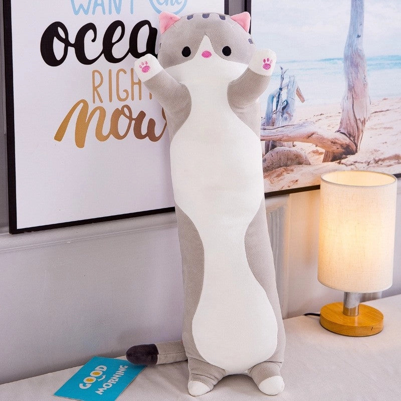 A Prize - 3XL Long Cute Cat Soft Stuffed Animal Throw Pillow Plush Toy