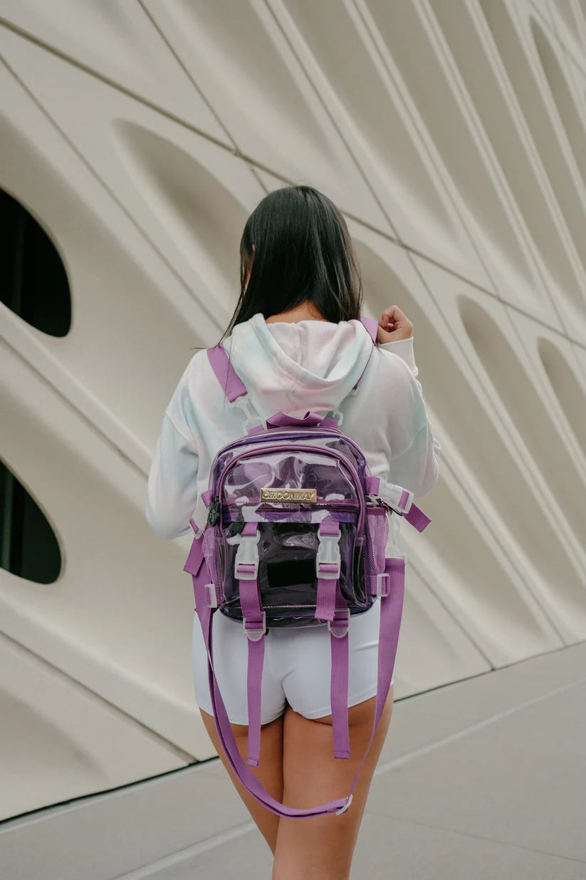 CLEAR PURPLE TBG-12 MINI BACKPACK