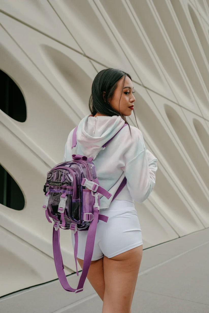 CLEAR PURPLE TBG-12 MINI BACKPACK