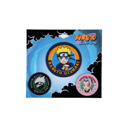E Prize - Naruto Shippuden Chibi Patches 3 Pack - Everything Legwear
